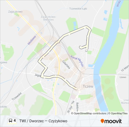 4 bus Line Map