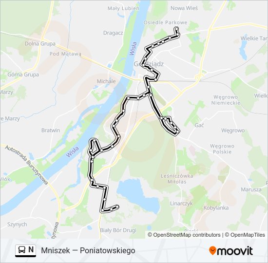 N bus Line Map