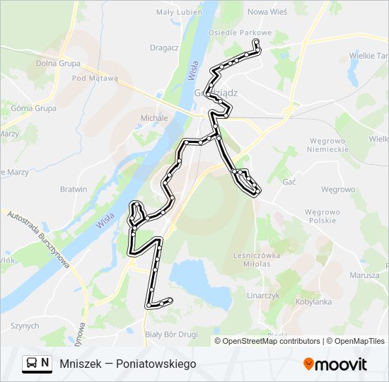 N bus Line Map