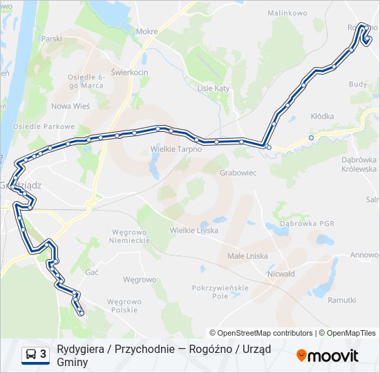 3 bus Line Map