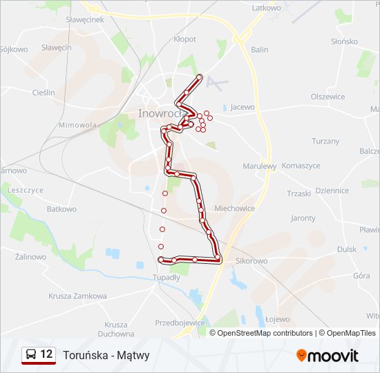 12 bus Line Map