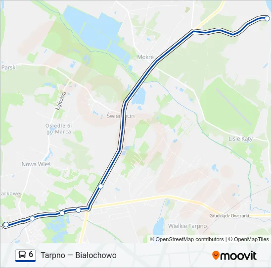 Автобус 6: карта маршрута