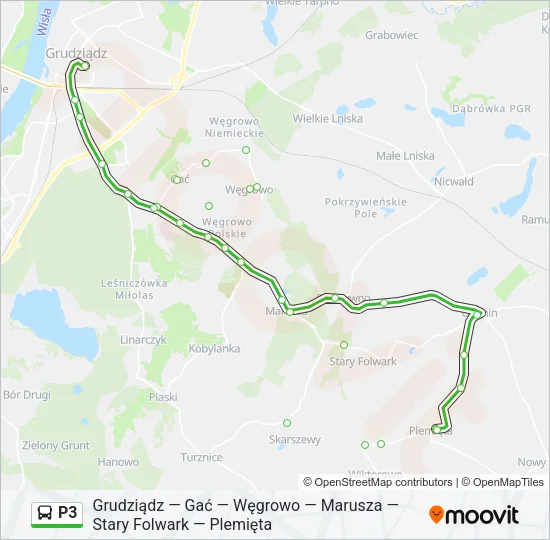 P3 Bus Line Map