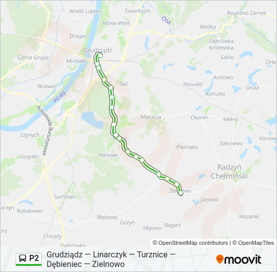 P2 Bus Line Map
