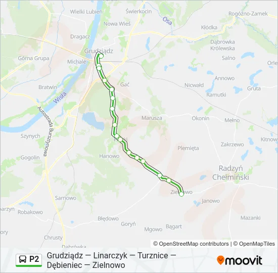 P2 Bus Line Map