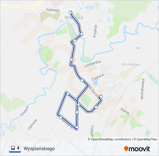 4 bus Line Map