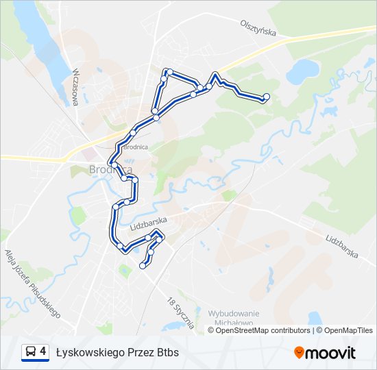 4 bus Line Map