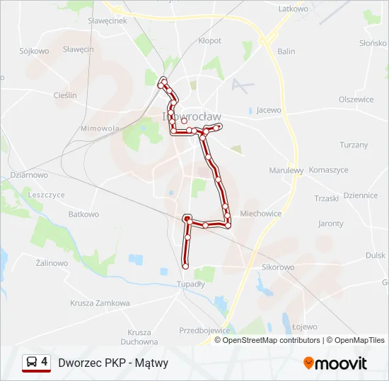 Автобус 4: карта маршрута