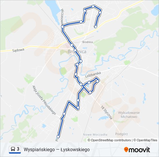 3 bus Line Map