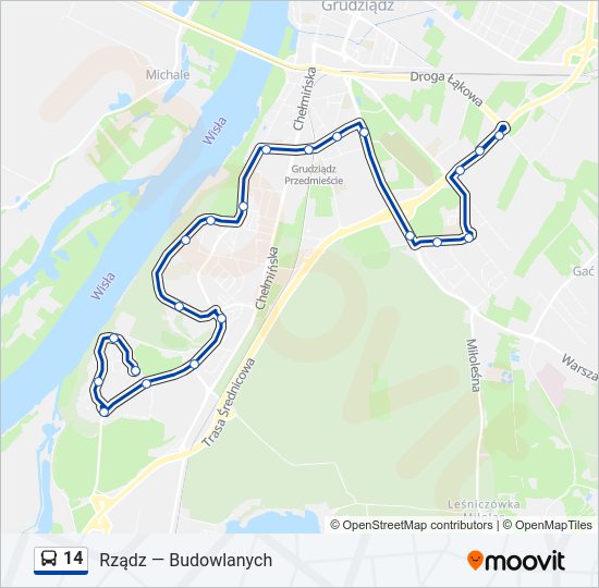 14 bus Line Map