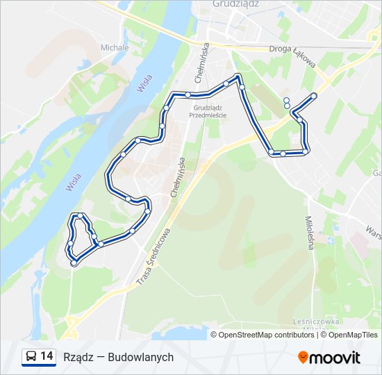 14 bus Line Map