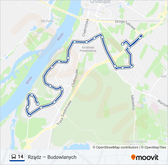 14 bus Line Map