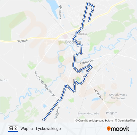 2 bus Line Map