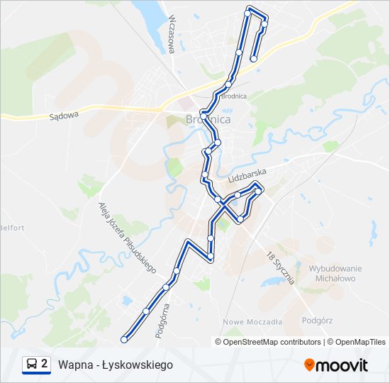 2 bus Line Map