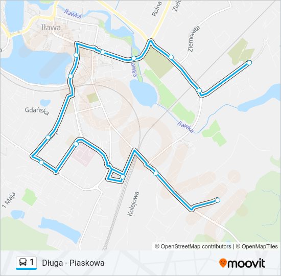 1 bus Line Map