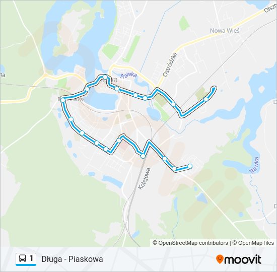 1 bus Line Map