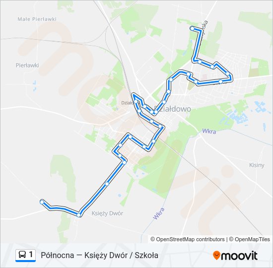 1 bus Line Map