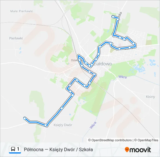 1 Bus Line Map