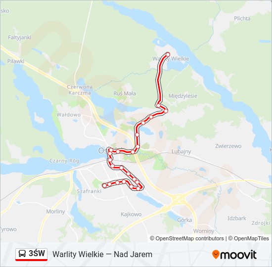 3ŚW bus Line Map