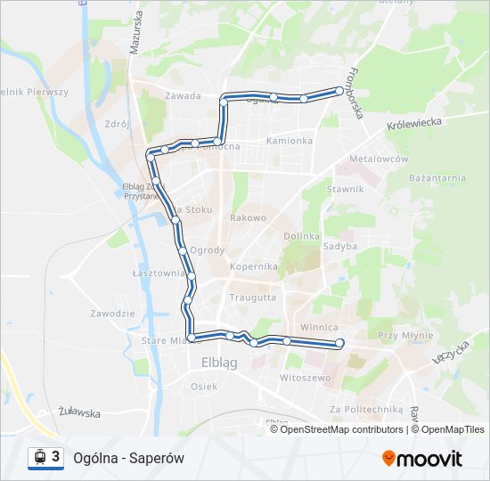 3 light rail Line Map