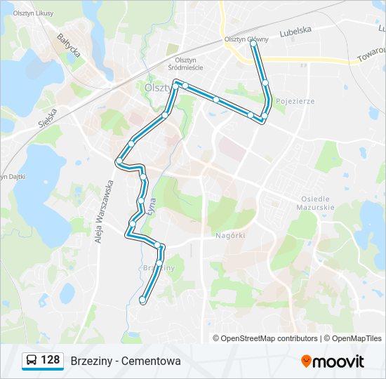 128 bus Line Map