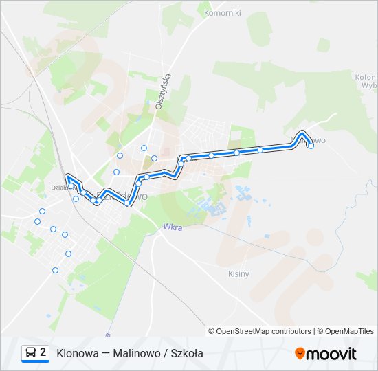 2 bus Line Map