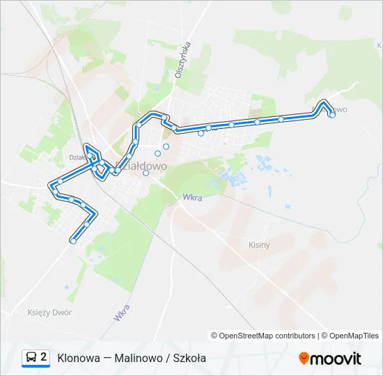 Автобус 2: карта маршрута