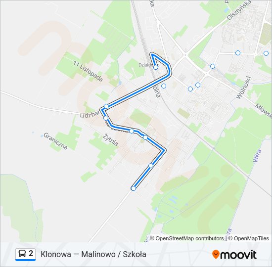 2 bus Line Map