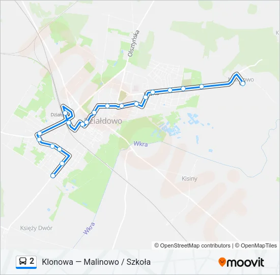 Автобус 2: карта маршрута