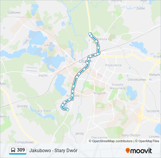 309 bus Line Map