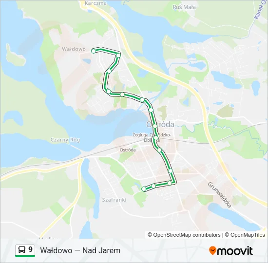 9 Bus Line Map