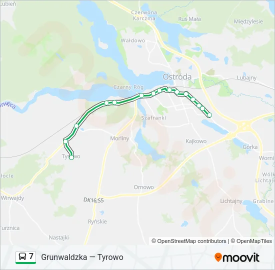 7 Bus Line Map