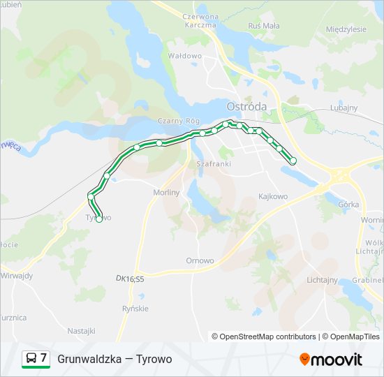 7 bus Line Map