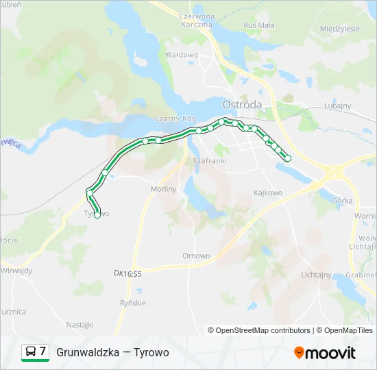 7 Bus Line Map