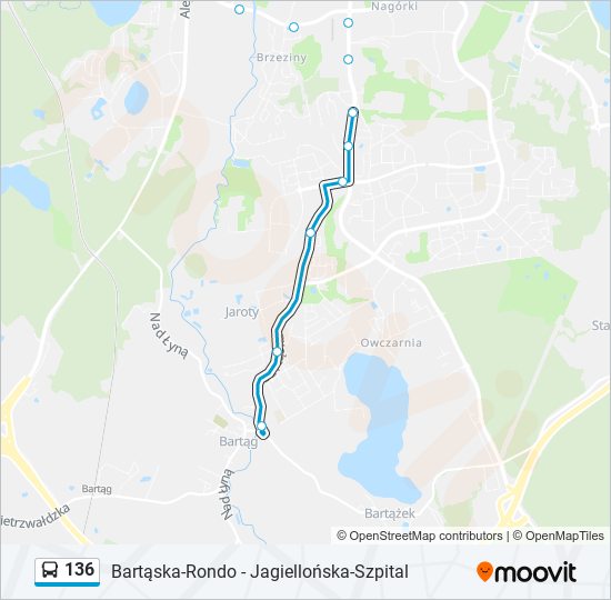 136 bus Line Map