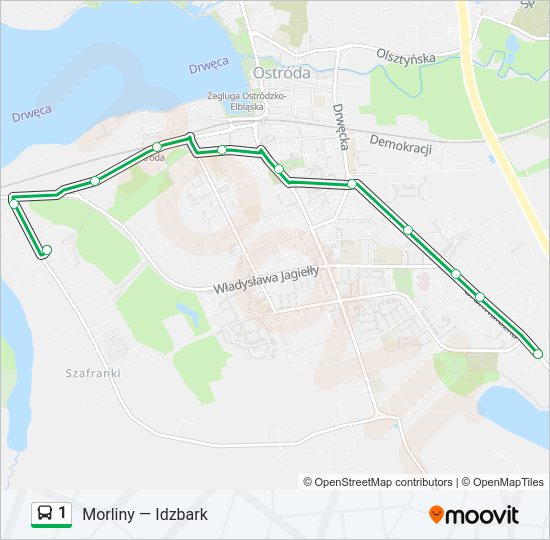 1 bus Line Map