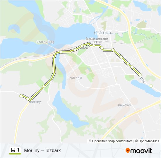 Автобус 1: карта маршрута