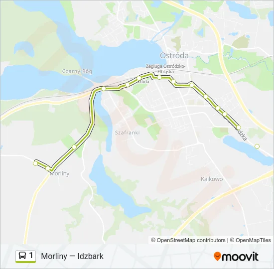 1 Bus Line Map