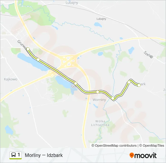 1 Bus Line Map