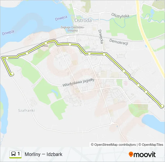 1 Bus Line Map