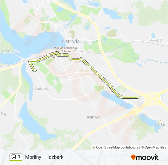 1 Bus Line Map