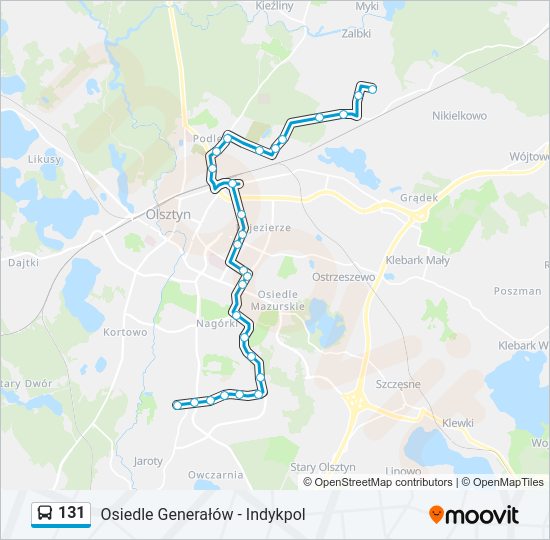 131 bus Line Map