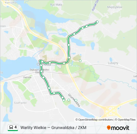 4 Bus Line Map