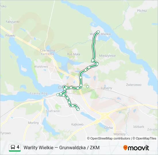 4 Bus Line Map