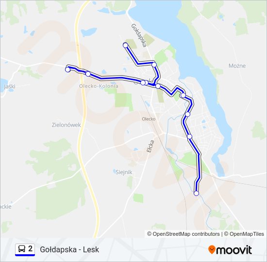 2 bus Line Map