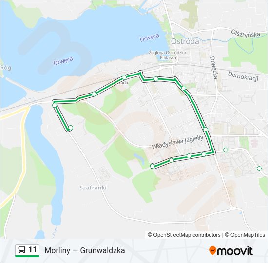 11 bus Line Map