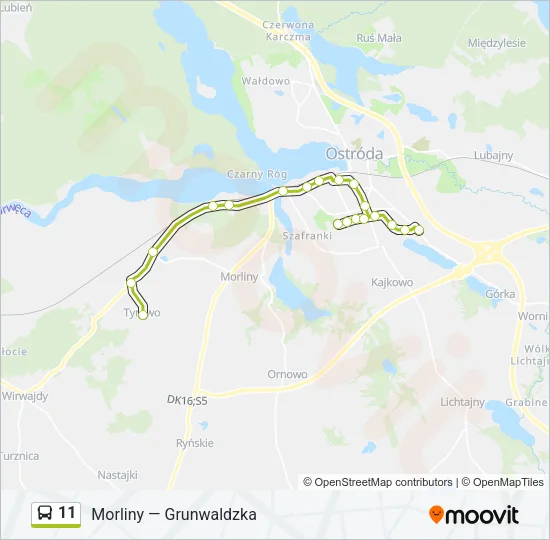 11 Bus Line Map