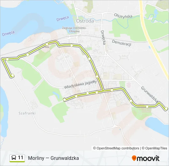 11 Bus Line Map