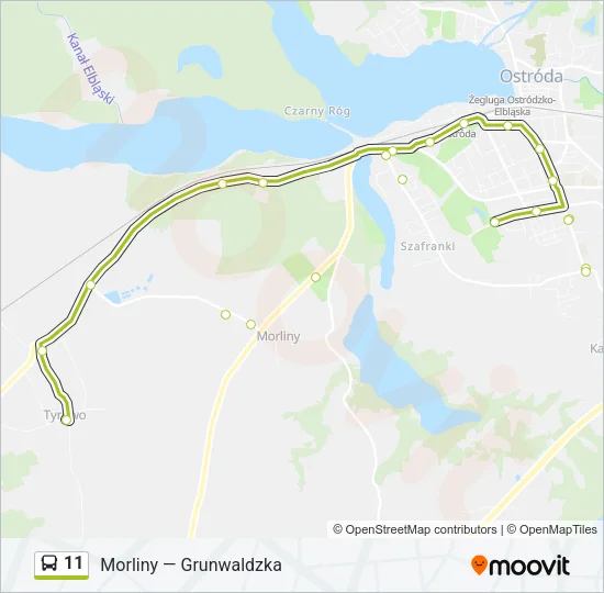 11 Bus Line Map
