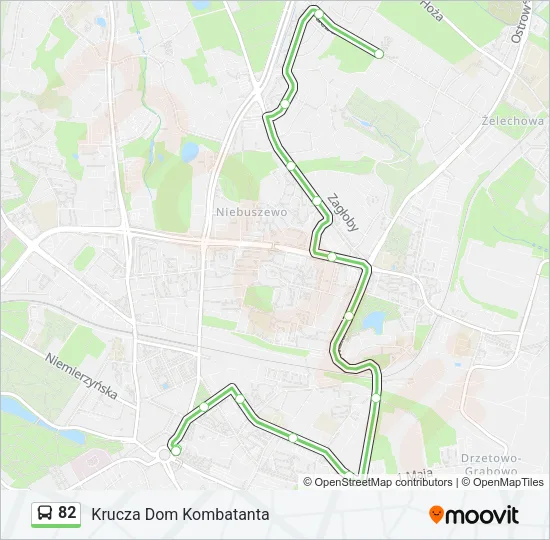 Автобус 82: карта маршрута